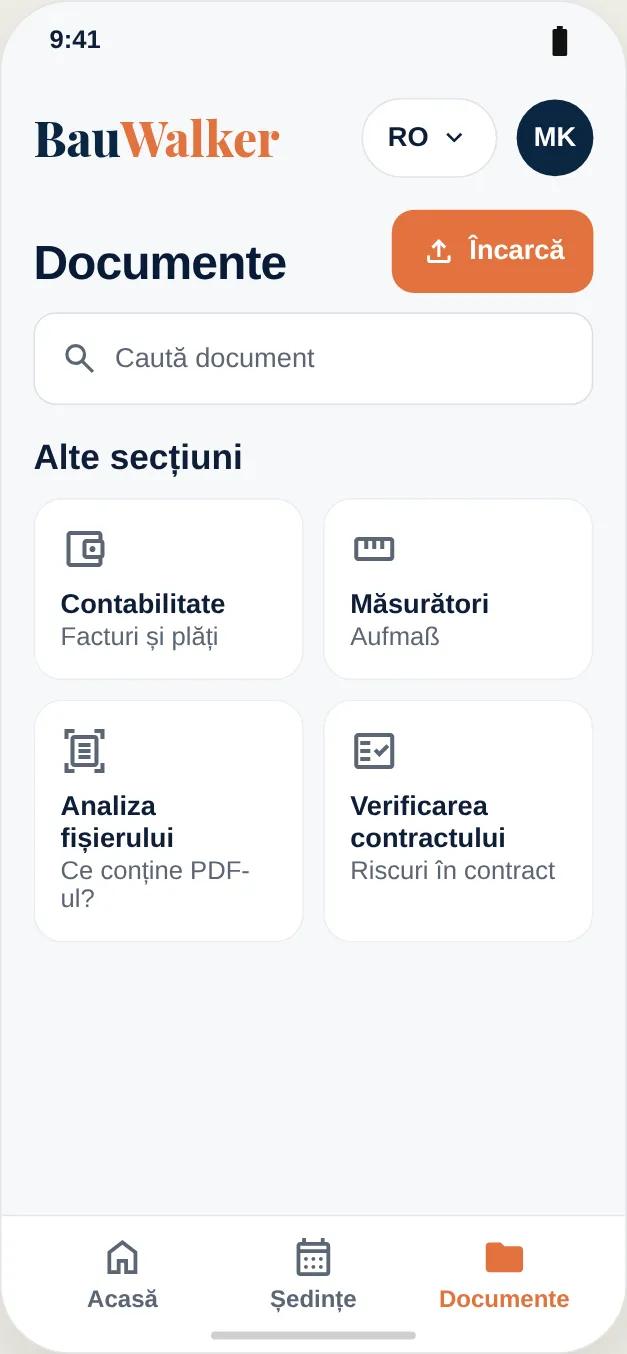 Documente: obiective, toate documentele și spațiu personal