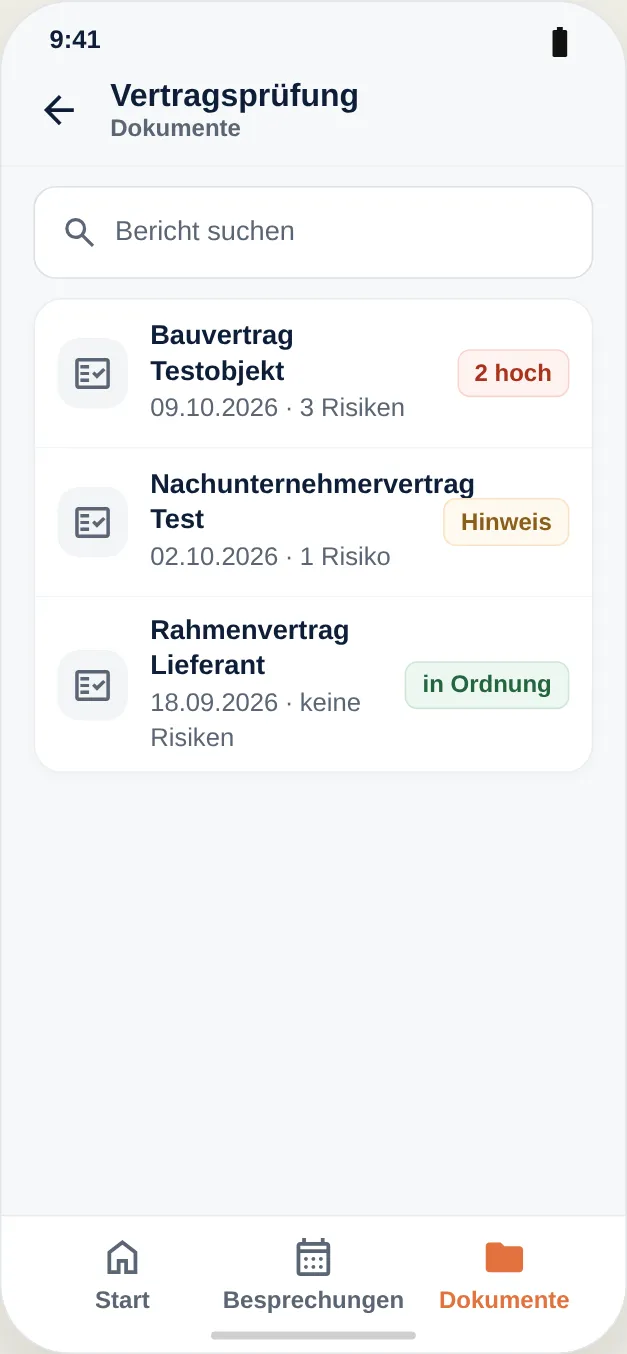 Gespeicherte Berichte bleiben abrufbar