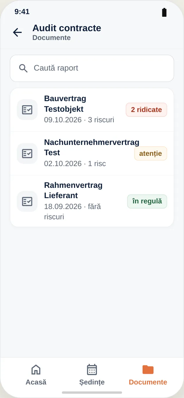 Rapoartele salvate rămân disponibile